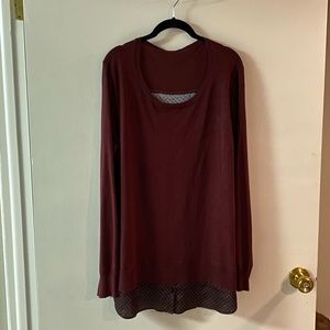 Sweater Front/Woven Back